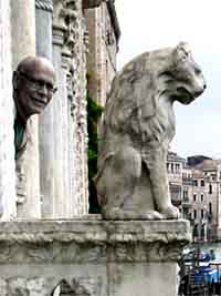 Two Lions of Venice, Italy.