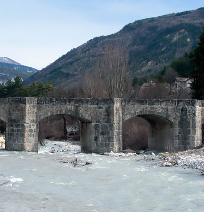 Bridge Over Vaire River in Annot
