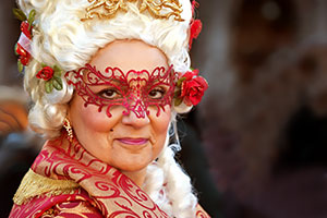 Lady in a Powdered Wig at Carnival in Venice 2013