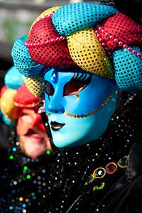 Hat of Many Colors at Carnival in Venice 2013